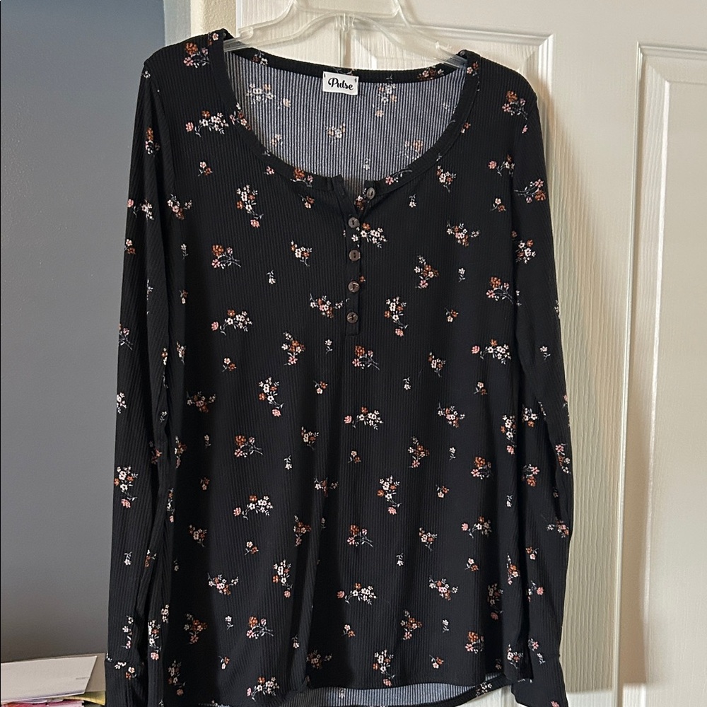 Pulse Black Floral Blouse